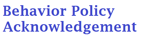 img of acknowldgement of behavior policy